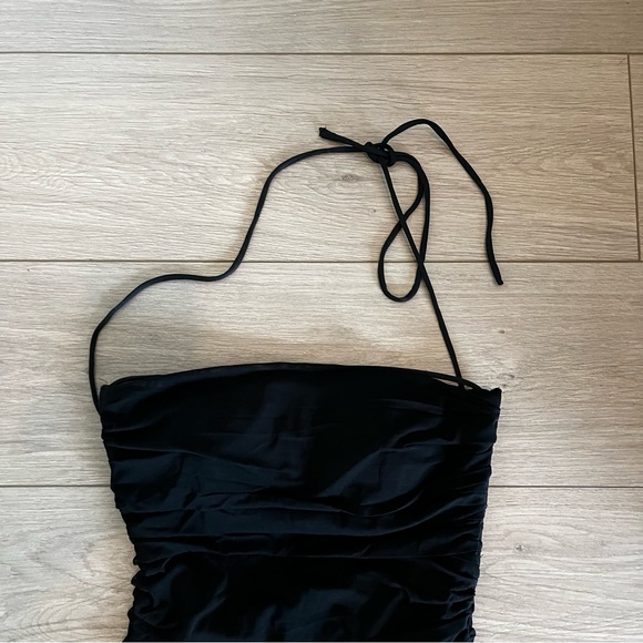 New Princess Polly Undiscovered black strappy tie up mini dress Size 6 - Picture 8 of 10